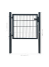Fence Gate Steel Anthracite 105x150 cm