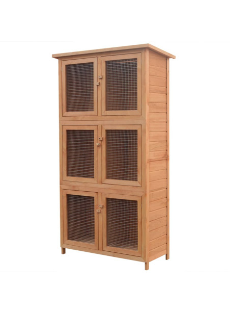 Animal Rabbit Cage 6 Rooms Wood