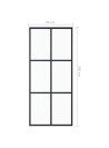 Sliding Door ESG Glass and Aluminium 90x205 cm Black
