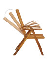 Folding Garden Chairs 8 pcs Solid Acacia Wood