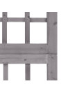 3-Panel Room Divider/Trellis Solid Fir Wood Grey 121x180 cm