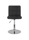 Swivel Dining Chairs 2 pcs Black Fabric