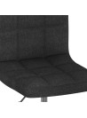 Swivel Dining Chairs 2 pcs Black Fabric