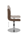 Swivel Dining Chairs 2 pcs Brown Fabric