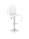 Bar Stool White Faux Leather