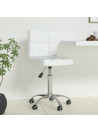 Swivel Office Chair White Faux Leather
