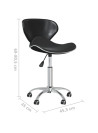 Swivel Dining Chairs 2 pcs Black Faux Leather