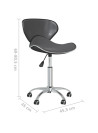 Swivel Dining Chairs 2 pcs Grey Faux Leather
