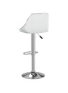 Bar Stools 2 pcs Grey and White Faux Leather