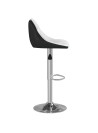 Bar Stools 2 pcs White and Black Faux Leather