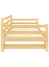Pull-out Day Bed Solid Pinewood 2x
