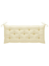 Garden Bench Cushions 2 pcs Cream White 120x50x7cm Oxford Fabric