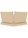 Pallet Cushions 3 pcs Beige Oxford Fabric