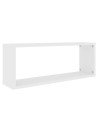 Wall Cube Shelf 2 pcs White 60x15x23 cm Engineered Wood