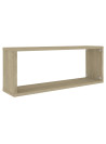 Wall Cube Shelf 4 pcs Sonoma Oak 60x15x23 cm Engineered Wood