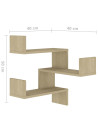 Wall Corner Shelf Sonoma Oak 40x40x50 cm Engineered Wood