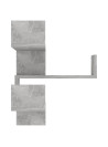Wall Corner Shelf Concrete Grey 40x40x50 cm Engineered Wood