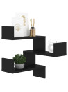 Wall Corner Shelf Black 40x40x50 cm Engineered Wood
