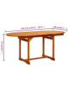 Garden Dining Table (120-170)x80x75 cm Solid Acacia Wood