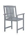 Garden Chairs 6 pcs Solid Acacia Wood Grey
