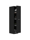 Apothecary Cabinet Black 30x42.5x150 cm Engineered Wood