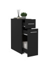 Apothecary Cabinet Black 20x45.5x60 cm Engineered Wood