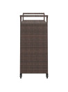 Bar Cart with Drawer Brown 100x45x97 cm Poly Rattan