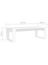 Coffee Table White 110x50x35 cm Engineered Wood