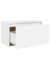 Hall Bench 80x40x45 cm White Engineered Wood