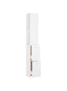 Bathroom Cabinet White 25x26.5x170 cm Engineered Wood