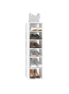 Shoe Cabinets 2 pcs White 27.5x27x102 cm Engineered Wood