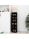 Shoe Cabinet Black 27.5x27x102 cm Engineered Wood