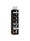 Shoe Cabinet Black 27.5x27x102 cm Engineered Wood