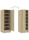Shoe Cabinet Sonoma Oak 32x35x92 cm Engineered Wood