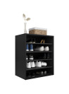 Shoe Cabinet Black 60x35x70 cm Engineered Wood