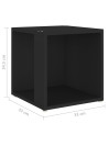 Side Table Black 33x33x34.5 cm Engineered Wood