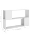 Book Cabinet White 100x24x63 cm Engineered Wood