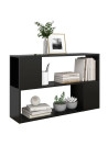Book Cabinet Black 100x24x63 cm Engineered Wood