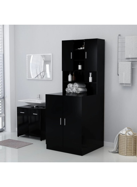 Washing Machine Cabinet Black 71x71.5x91.5 cm