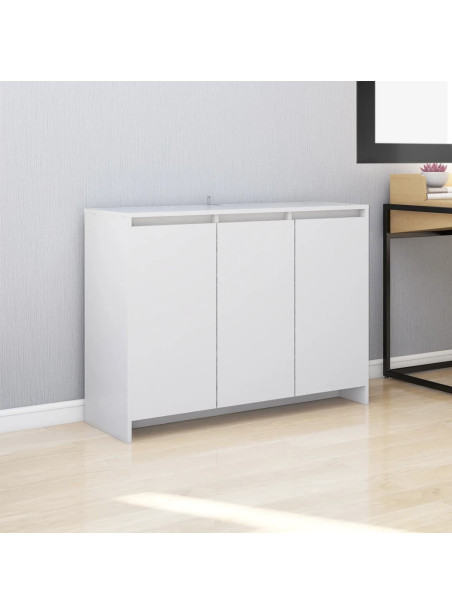 Sideboard White 102x33x75 cm Engineered Wood
