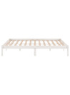 Bed Frame White Solid Wood Pine 160x200 cm
