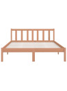 Bed Frame Honey Brown Solid Pinewood 140x200 cm