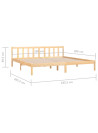 Bed Frame Solid Wood Pine 180x200 cm Super King Size