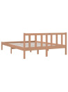 Bed Frame Honey Brown Solid Pinewood 160x200 cm