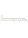 Bed Frame White Solid Pinewood 160x200 cm
