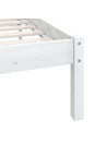 Bed Frame White Solid Pinewood 160x200 cm