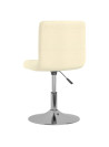 Swivel Dining Chairs 6 pcs Cream Fabric