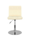 Swivel Dining Chairs 6 pcs Cream Fabric