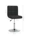 Dining Chair Black Faux Leather