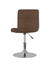 Swivel Dining Chairs 6 pcs Brown Fabric